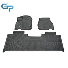3pcs For Ford F-150 Super Cab 2015 2016-2025 Tpe Blk Floor Mats 2 Row Liner Set