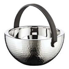 Ice Bucket Table Steel Hammered Ø 27Cm - Leone - Restaurant