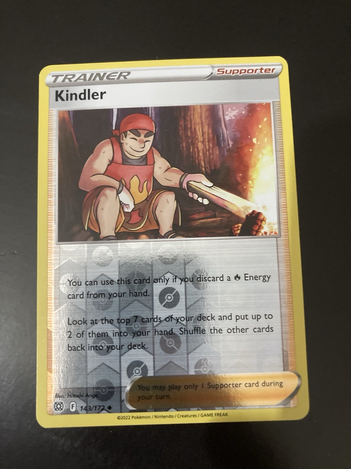 Kindler 143/172 Reverse Holo Trainer Uncommon Pokemon Card