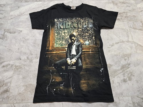Vintage Kid Cudi 2011 T Shirt Man on the Moon Sz Small All Over Print Rap - 第 5/5 張圖片