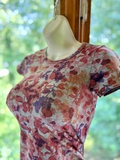 LuLaRoe Size 6 Gray Floral Short Sleeve