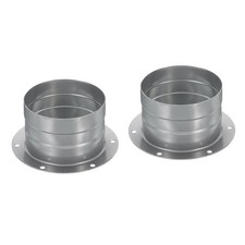 2 Pack 3 Inch Duct Connector Flange Metal Straight Pipe Exhaust Hose Flange