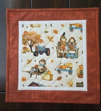 Handmade mini quilt/table topper/fall/pumpkins