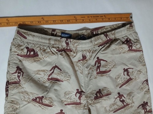 Pantalones Cortos De Natación Deportivos POLO De Colección Para Hombre Talla L Surfer Marrón Gris BONITOS - Imagen 4 de 4