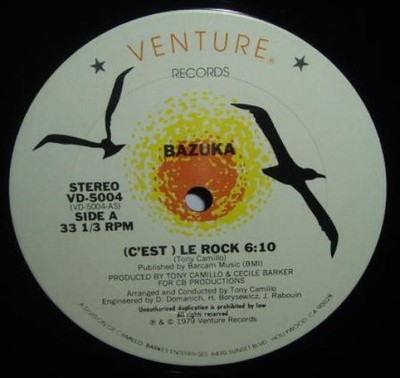 Tony Camillo's Bazuka, (C'est) Le Rock / Rock The Night Away, (12''), NM or M-, 3