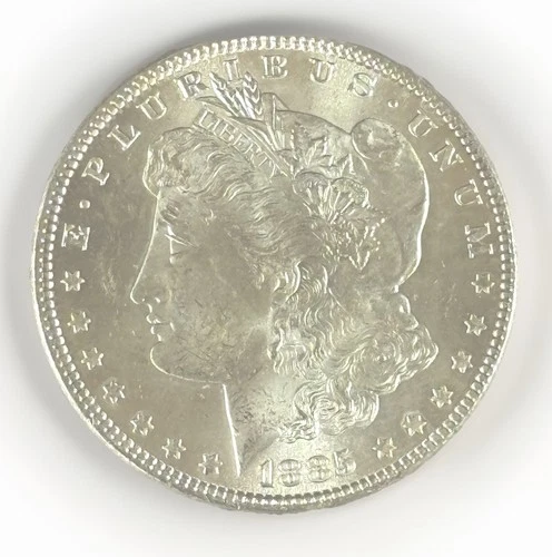 1885 P Morgan Dollar UNC/BU FROSTY Cartwheels BLAZING WHITE, SHARP DETAIL 2843