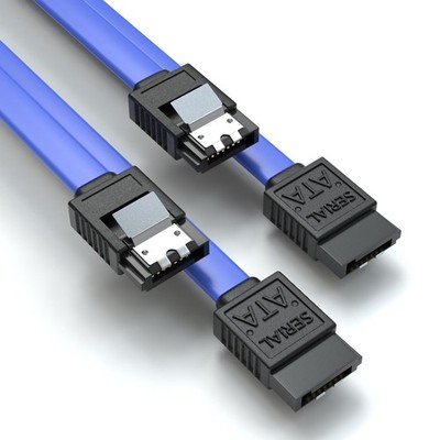 2x 0,5m SATA 3 Kabel Blau | JAMEGA S-ATA 6 Gb/s High Speed SSD HDD Datenkabel