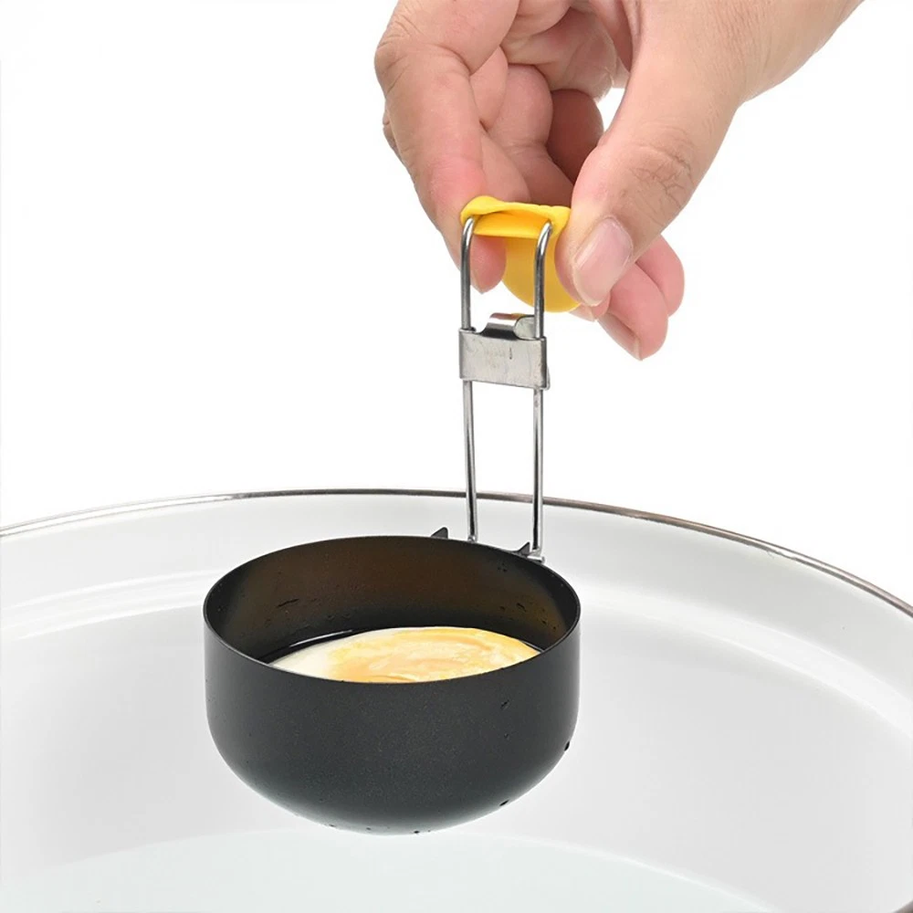 Well-Designed Stable Maneuverable 2PCS Foldable Non-Stick Egg Steamer with Brush
