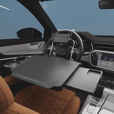 2 in 1 Car Steering Wheel Tray/Back Seat Headrest Table with Phone Holder Large