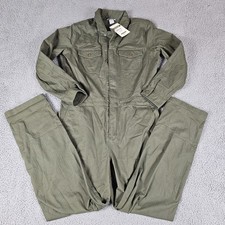 Duluth Coveralls Womens 16R Olive Green Regular Fit Stretch Long Sleeve Workwear