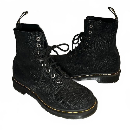 Bottes noires pailletées Dr. Martens 1460 Pascal US 7 UK 5 EU 38