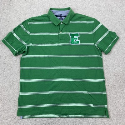 Tommy Hilfiger Eagles Classic Fit Polo Shirt Men's XXL Green Striped