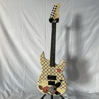 Yellow Electric Guitar Fixed Bridge Jerry Cantrell Blue Dress Basswood Body