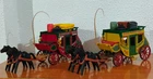 PLAYMOBIL LOT X2 STAGECOACHES WESTERN STAGECOACH COWBOY 70013 4399