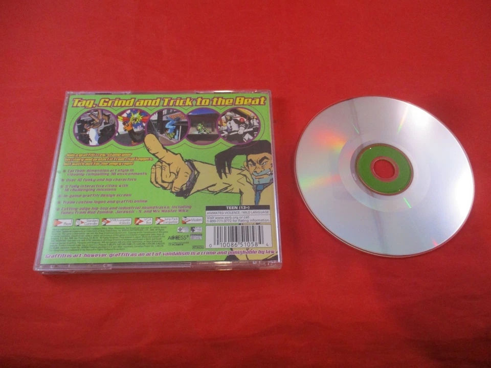 Jet Grind Radio (Sega Dreamcast) COMPLETO con estuche manual de disco ¡FUNCIONA! # Foto 3 de 4