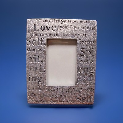 PHOTO FRAME Silver-Tone Resin (faux stone) Interior Accents 3x5'' LOVE THEME i30
