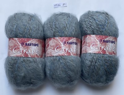 KARTOPU CARABELLI HAND KNITTING YARN 84% ACRYLIC 100 GRAM BALLS BLUE LOT 24 # 1