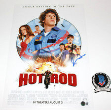 JORMA TACCONE SIGNED 'HOT ROD' 12x18 MOVIE POSTER BECKETT COA ACTOR DIRECTOR