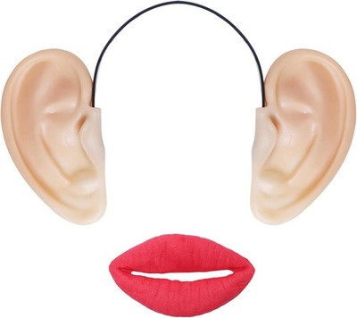 2 Pcs Giant Fake Ears Pig Headband With Sausage Mouth Big Human... 