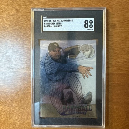 1998 Skybox Metal Universe #208 Derek Jeter Hardball Galaxy Insert FOIL SGC 8