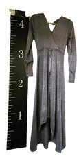 Vertigo New with tags Sz M High Low Glittery Silver Sweater Midi dress