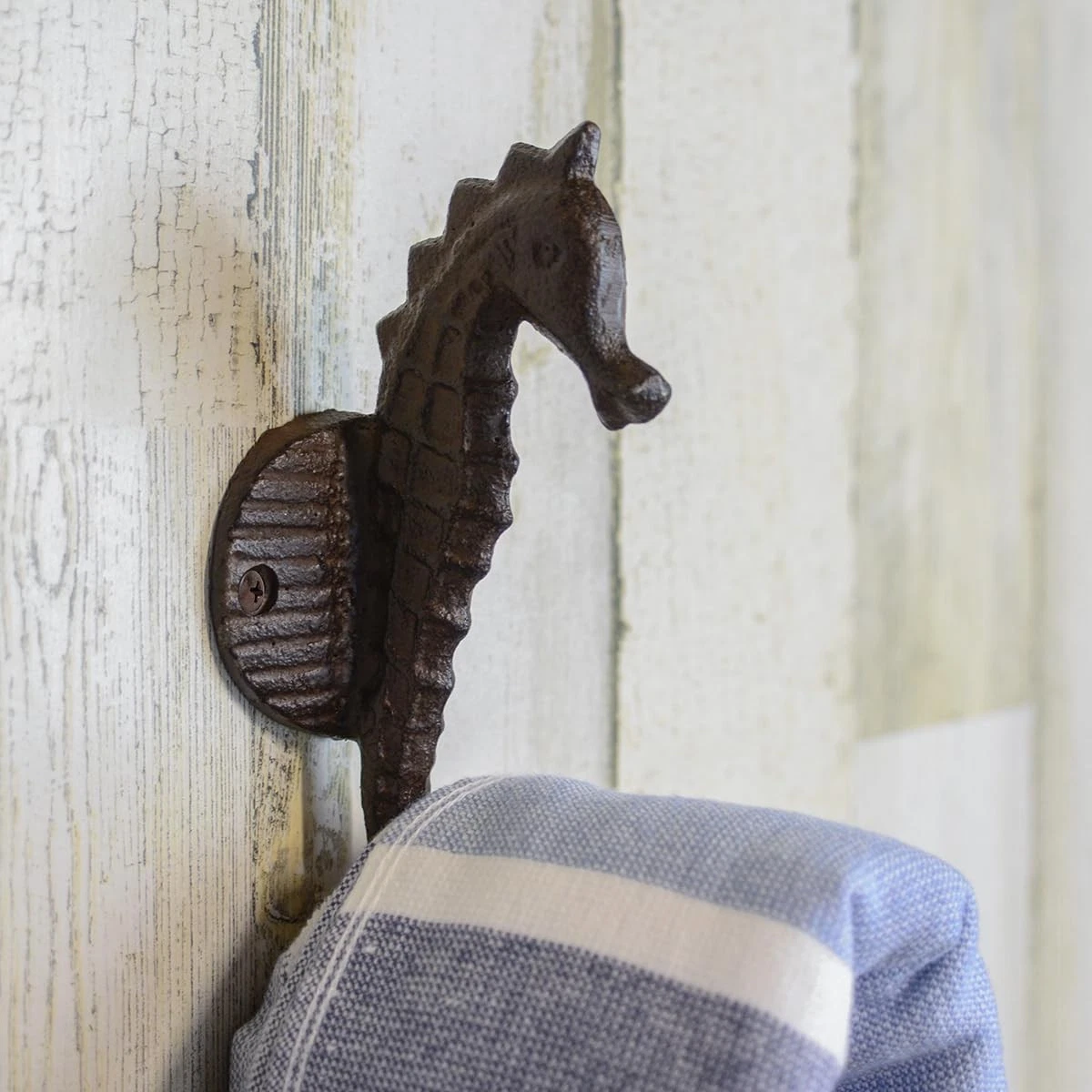 Treasure Gurus Cast Iron Seahorse Wall Mount Hook - Thumbnail 4