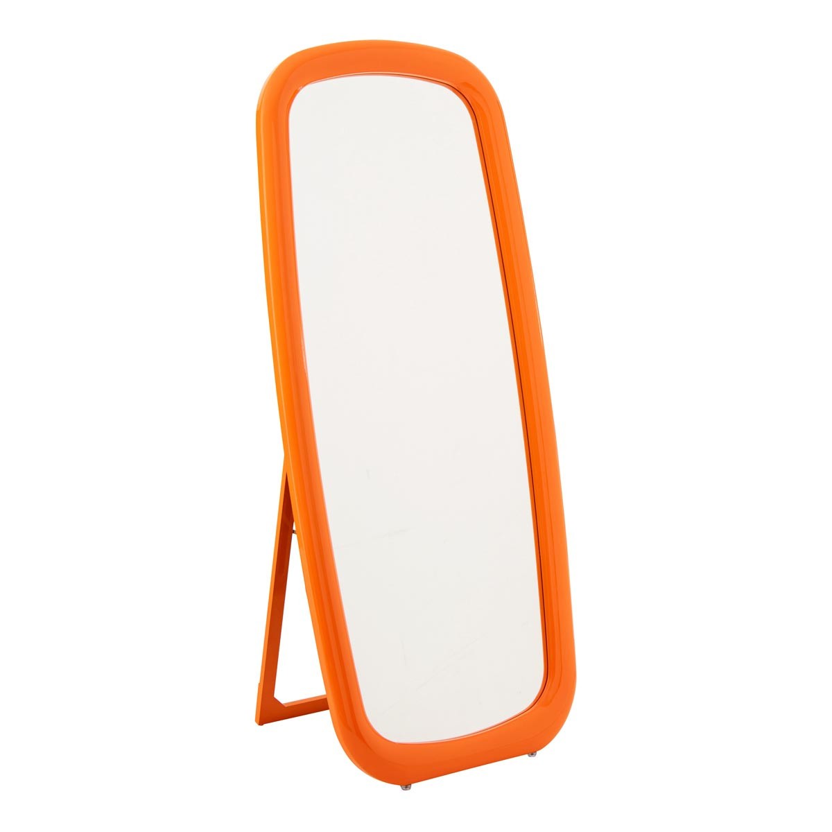 Miroir sur pied design Dewey orange 180cm pour agrandir l'espace