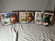 VTG 1999 McDonald's TY Teenie Beanie Babies Dinosaur Trio Set Rex Steg Bronty