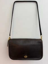 Vintage Collectible "NYC Era" Brown Leather Coach Convertible Clutch