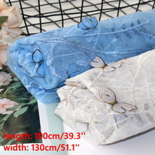 Rete Trasparente Tessuto Farfalla Ricamo Costume Tenda Fai da Te Mano Materiale