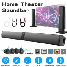 Portable 4 Speaker Soundbar Home Theater TV Wireless Speaker System Collocatable