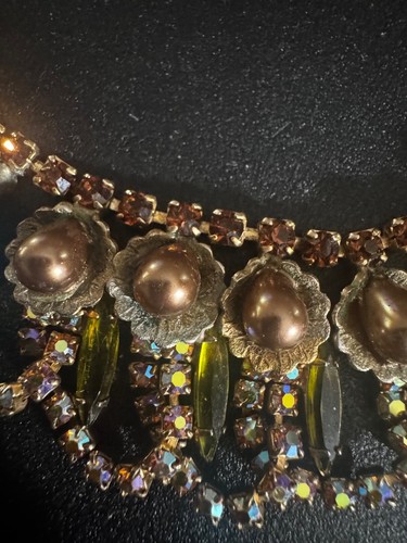 necklace vintage style rhinestone rare set - Picture 4 of 19