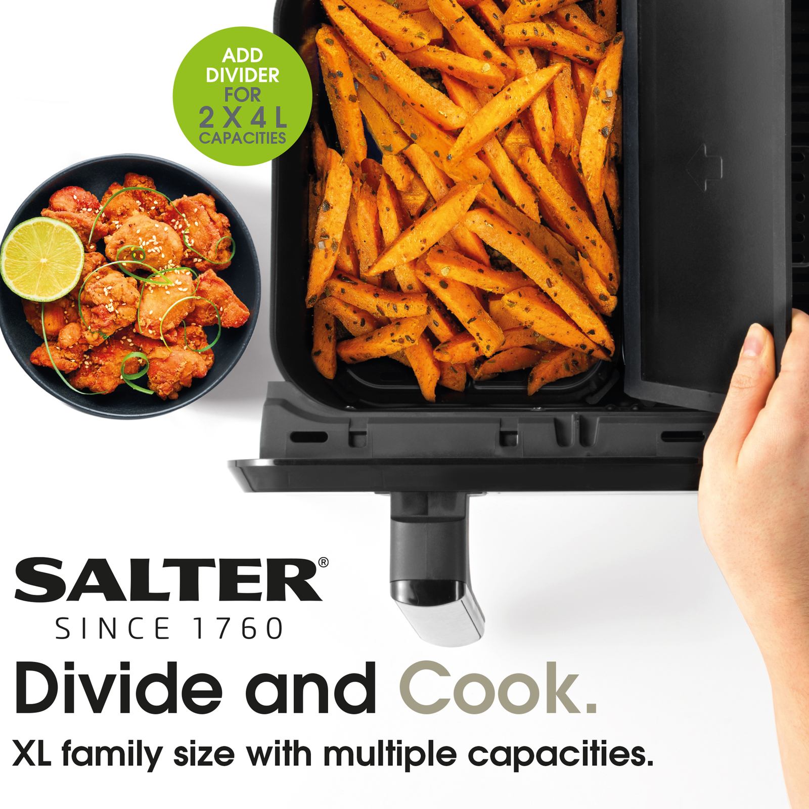 Salter EK5728 Dual Air Fryer Double Basket Sync & Match Damaged