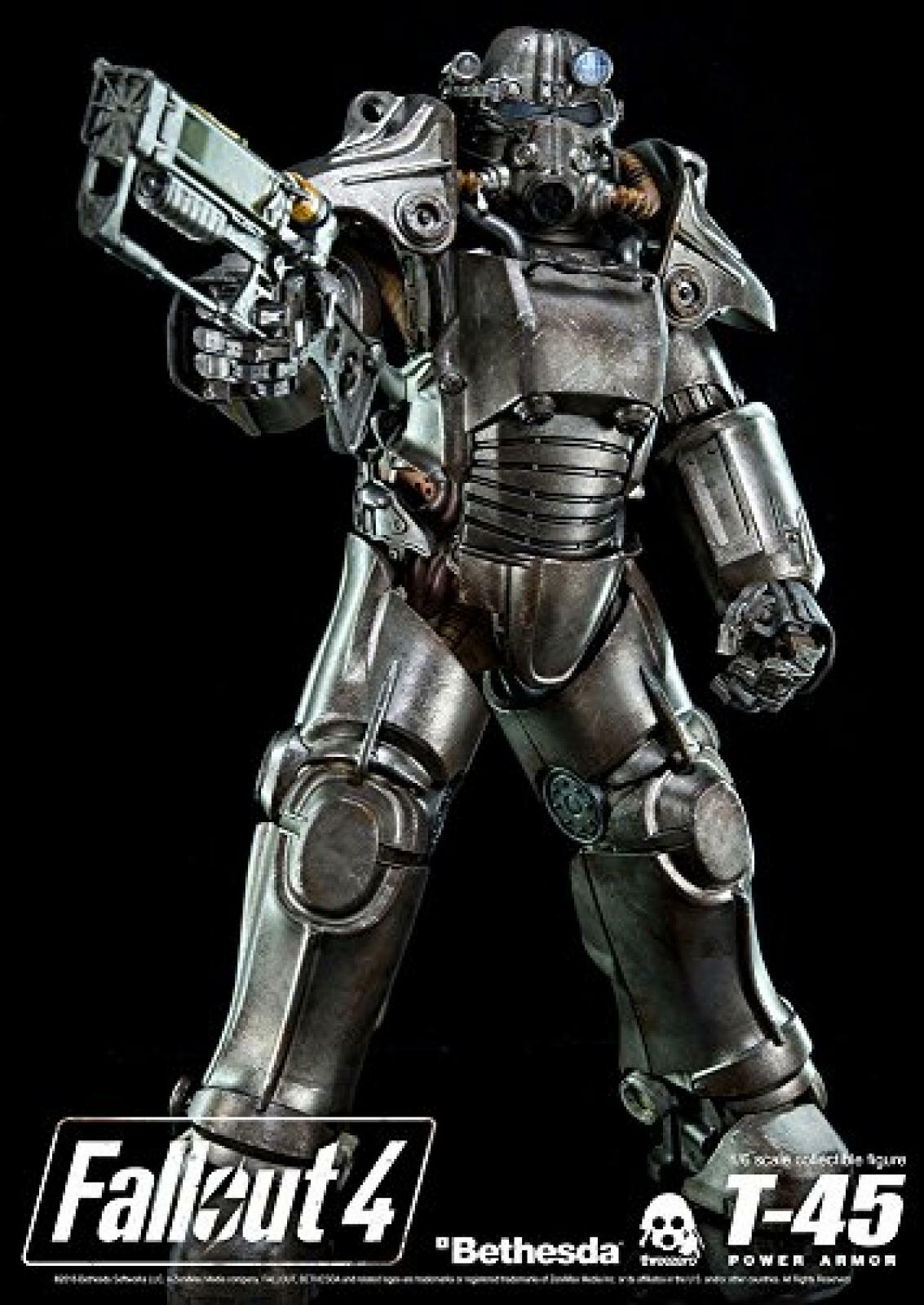 Fallout 4 T 45 Power Armor 1 6 Scale Action Figure Threezero Japan Used Ebay