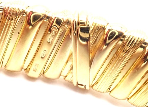 Rare! Authentic Bvlgari Bulgari Tubogas 18k Yellow Gold Choker Necklace - Picture 5 of 8