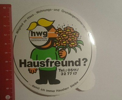 Aufkleber/Sticker: hwg Landesverband Niedersachsen Hausfreund (02111687)