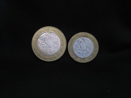 Lote De 1993-1994 México Bimetálico Plata Esterlina 0,925 Centro N$20 y N$10 Pesos - Imagen 3 de 3