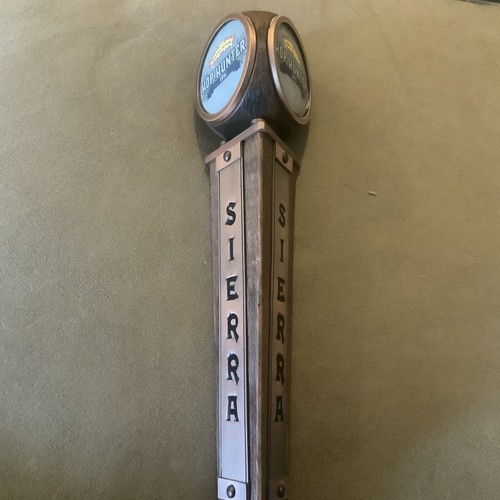 Sierra Nevada Hop Hunter IPA 3-Sided Bar Beer Tap Handle 12" Wood & Copper Color - Picture 2 of 6
