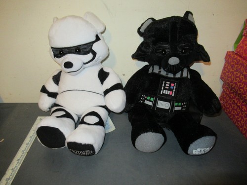Lot of 2 Build a Bear Star Wars Darth Vader Stormtrooper Plush 18" Stuffed BAB - Foto 1 di 3
