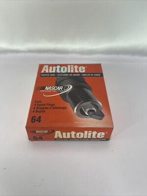 SPARK PLUGS AUTOLITE 64 COPPER CARTON OF 4 PLUGS New In Box