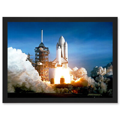 Space 1981 Shuttle Launch Number One Columbia NASA Framed A3 Wall Art Print
