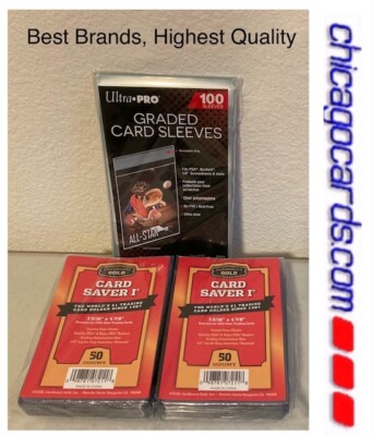 ($5.98/50+S/H) 100 Card Saver 1 + Ultra Pro Graded Card Bag Sleeve for PSA BGS