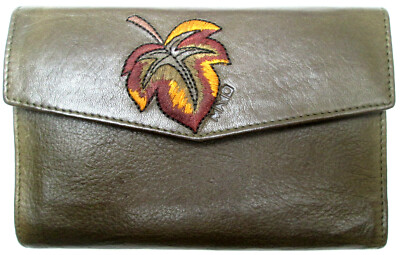 Portefeuille Porte-monnaie En Cuir Vintage - Noir - Occasion Bon État - Sans Marque