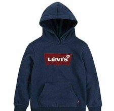 Levi's Youth Boys Hooded Fleece Pullover Navy Blue