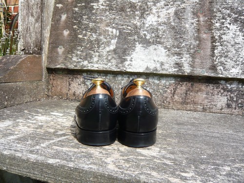 JOSEPH CHEANEY BROGUES SHOES VINTAGE BLACK LEATHER UK9.5 MENS SUPERB CONDITION - Picture 6 of 9