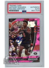 Anthony Edwards 2020-21 Prizm Draft Picks Pink Ice Auto Rookie Card #41 PSA/DNA