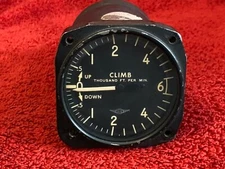 GARWIN RATE OF CLIMB INDICATOR P/N 22-998-03 BEECHCRAFT P/N BMD-1001 VSI