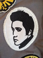 Elvis Presley Patch Silhouette Embroidered Iron On & Sew On 3.25 x 4"