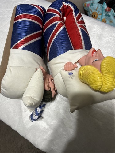 Vintage Princess Diana Prince Charles Slippers Linden Spitting Image 1988 Size L - Picture 4 of 11