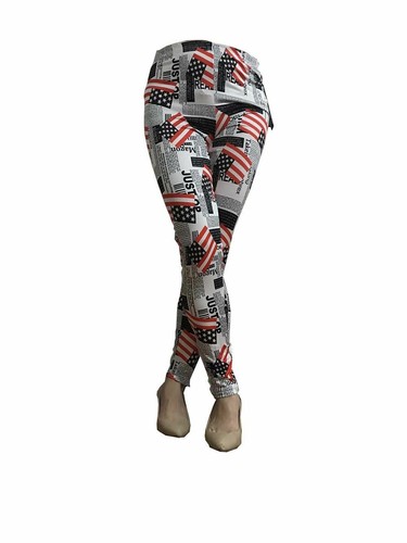 Womens Floral Flags Shapes Stretch Slim Skinny Soft Leggings Pants Trousers - Picture 15 of 21